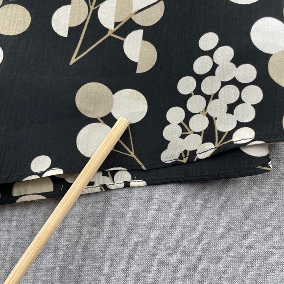 Y2K VTG Mossimo Skirt Womens 8 Dark Floral 100% Silk Whimsigoth Cottagecore Boho - Picture 12 of 12